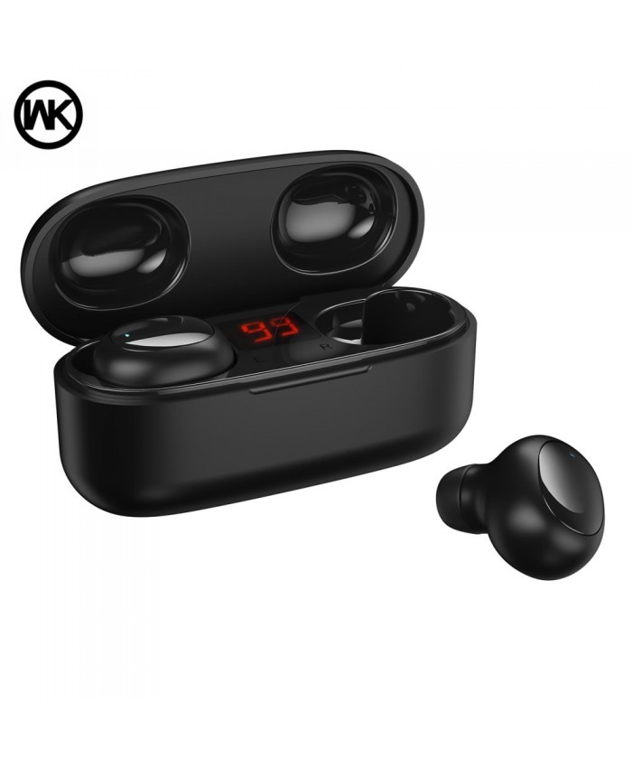 WK Design V5 TWS Wireless Bluetooth Earbuds Charging Base Station With Digital Display